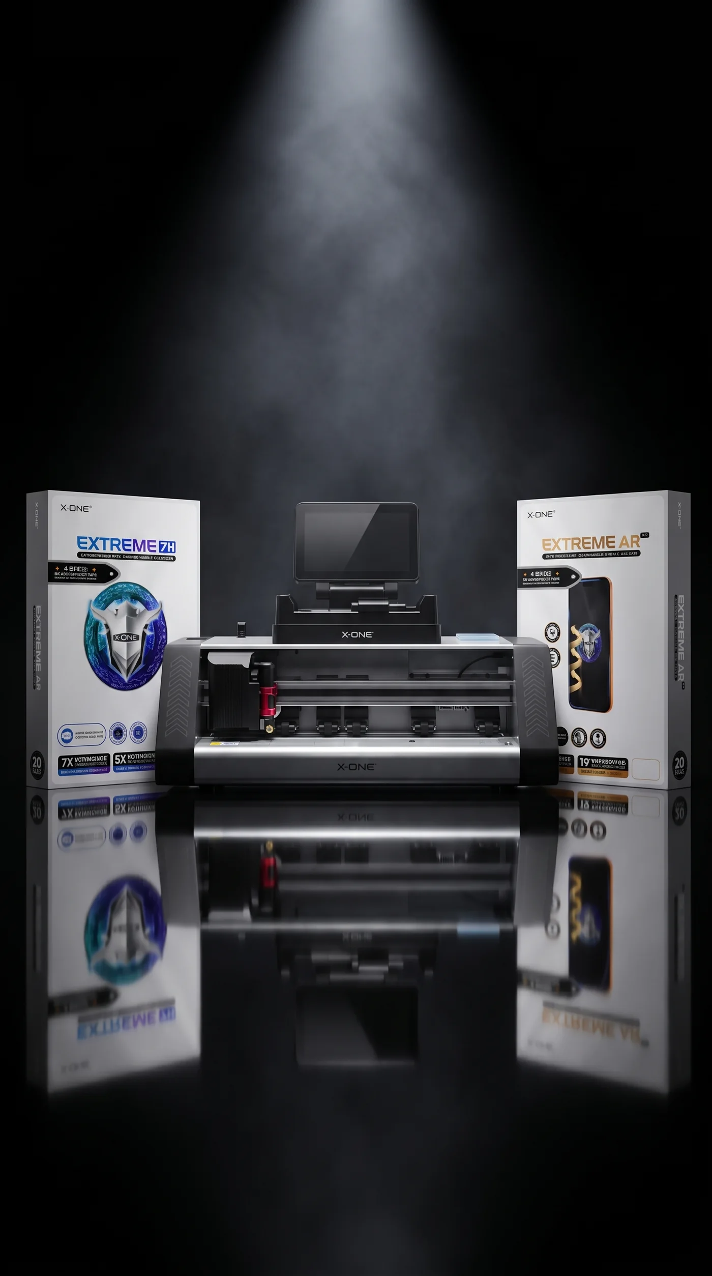 Máquina de cortar películas X-ONE com packs Extreme